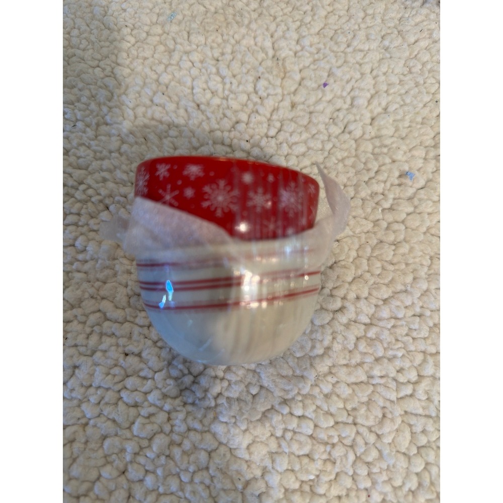 IG Design Group 2 Count Tidbit Bowls Red White Snowflake Stripe IG145505-CVS